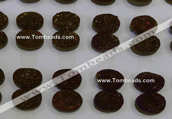 CGC183 13*18mm oval druzy quartz cabochons wholesale