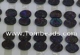 CGC186 13*18mm oval druzy quartz cabochons wholesale