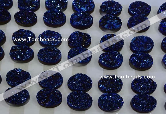 CGC191 15*20mm oval druzy quartz cabochons wholesale