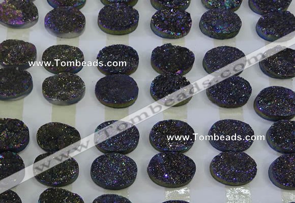 CGC192 15*20mm oval druzy quartz cabochons wholesale