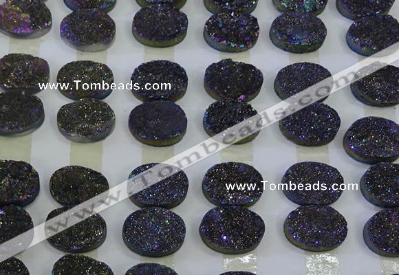 CGC192 15*20mm oval druzy quartz cabochons wholesale