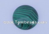 CGC21 5pcs 14mm flat round natural malachite gemstone cabochons