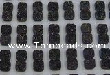 CGC228 12*12mm square druzy quartz cabochons wholesale