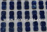 CGC229 12*12mm square druzy quartz cabochons wholesale