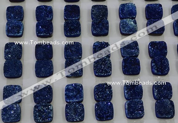 CGC229 12*12mm square druzy quartz cabochons wholesale