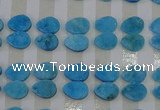 CGC260 15*20mm flat teardrop druzy quartz cabochons wholesale