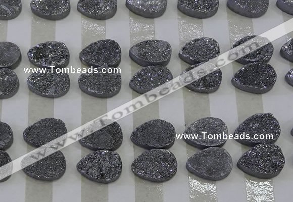 CGC266 15*20mm flat teardrop druzy quartz cabochons wholesale