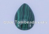 CGC30 2pcs 13*18mm flat teardrop natural malachite gemstone cabochons