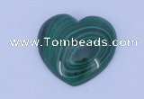 CGC36 2pcs 18*18mm heart natural malachite gemstone cabochons