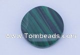 CGC41 25mm faceted coin natural malachite gemstone cabochons