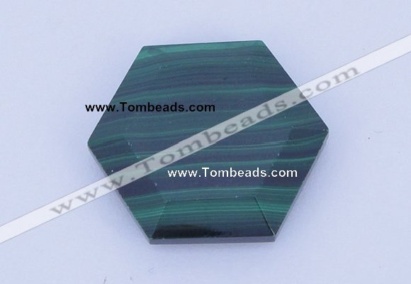 CGC42 25mm hexagon natural malachite gemstone cabochons