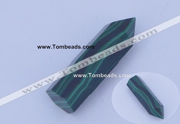 CGC43 10*30mm faceted column natural malachite gemstone cabochons