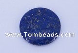 CGC50 6*28mm flat round natural lapis lazuli gemstone cabochons