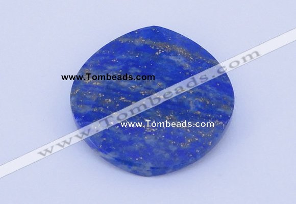 CGC51 6*28mm faceted coin natural lapis lazuli gemstone cabochons