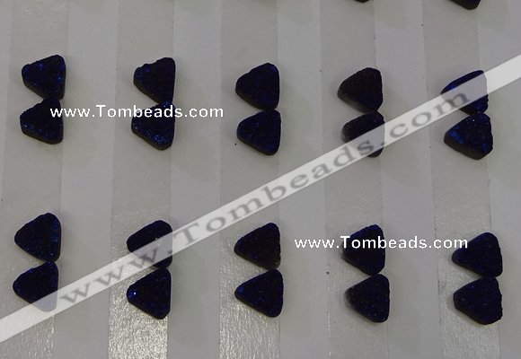 CGC60 8*8mm triangle druzy quartz cabochons wholesale