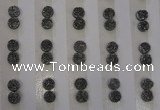 CGC72 6mm flat round druzy quartz cabochons wholesale
