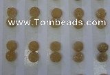 CGC80 8mm flat round druzy quartz cabochons wholesale