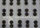 CGC86 8mm flat round druzy quartz cabochons wholesale