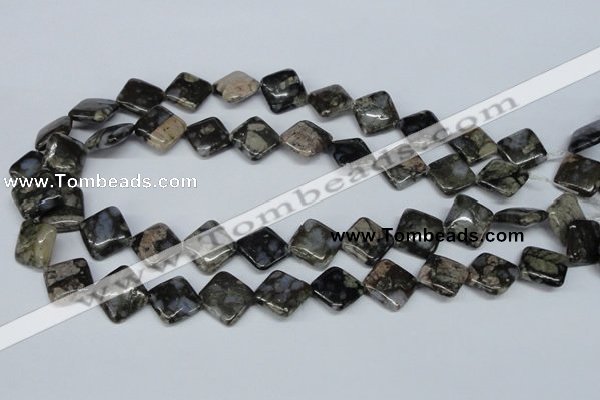 CGE01 15.5 inches 14*14mm diamond glaucophane gemstone beads