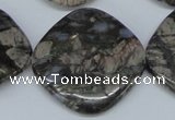 CGE02 15.5 inches 30*30mm diamond glaucophane gemstone beads