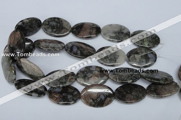 CGE09 15.5 inches 25*35mm oval glaucophane gemstone beads