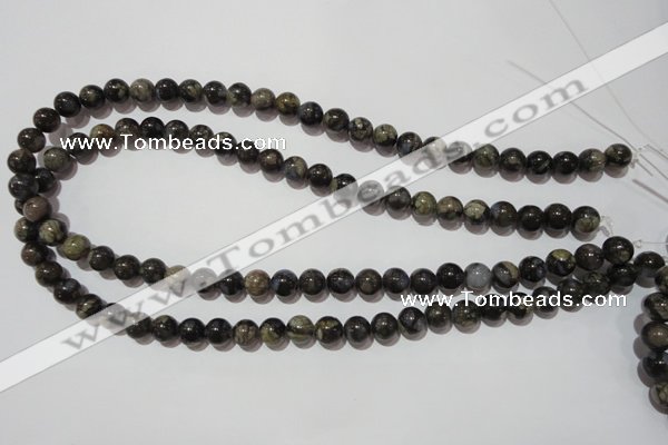 CGE102 15.5 inches 8mm round glaucophane gemstone beads