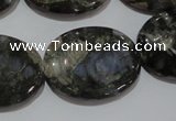 CGE136 15.5 inches 22*30mm oval glaucophane gemstone beads