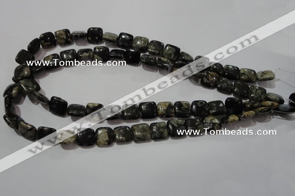 CGE152 15.5 inches 12*12mm square glaucophane gemstone beads