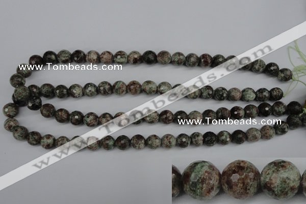 CGG02 15.5 inches 8mm faceted round ghost gemstone beads wholesale