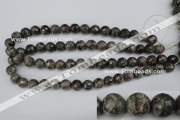 CGG04 15.5 inches 12mm faceted round ghost gemstone beads wholesale