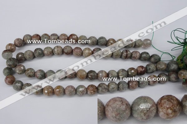 CGG12 15.5 inches 8mm faceted round ghost gemstone beads wholesale