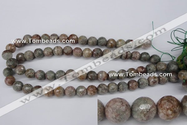 CGG14 15.5 inches 10mm faceted round ghost gemstone beads wholesale