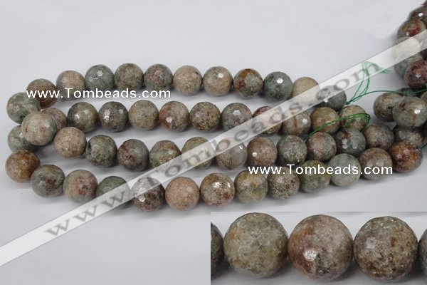 CGG17 15.5 inches 16mm faceted round ghost gemstone beads wholesale