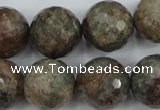 CGG18 15.5 inches 18mm faceted round ghost gemstone beads wholesale