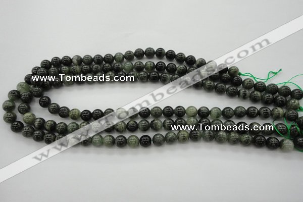 CGH03 15.5 inches 8mm round green hair stone beads wholesale