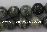 CGH06 15.5 inches 14mm round green hair stone beads wholesale