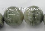 CGH10 15.5 inches 25mm round green hair stone beads wholesale