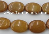 CGJ314 15.5 inches 13*18mm oval goldstone jade beads wholesale