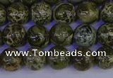 CGJ352 15.5 inches 8mm round green bee jasper beads wholesale