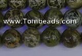 CGJ353 15.5 inches 10mm round green bee jasper beads wholesale