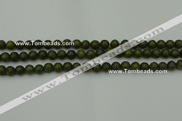 CGJ451 15.5 inches 6mm round green jasper beads wholesale