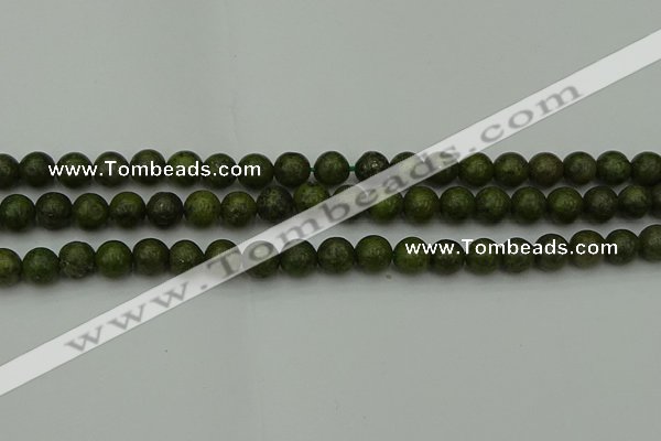 CGJ452 15.5 inches 8mm round green jasper beads wholesale