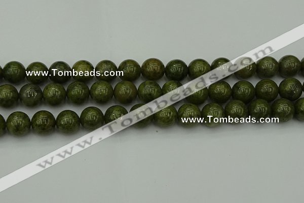 CGJ455 15.5 inches 14mm round green jasper beads wholesale