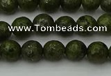 CGJ461 15.5 inches 6mm faceted round green jasper beads wholesale