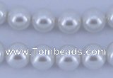 CGL01 10PCS 16 inches 4mm round dyed glass pearl beads wholesale