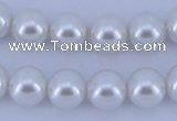 CGL02 10PCS 16 inches 6mm round dyed glass pearl beads wholesale