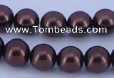 CGL121 2PCS 16 inches 25mm round dyed plastic pearl beads wholesale