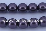 CGL133 10PCS 16 inches 6mm round dyed glass pearl beads wholesale