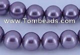 CGL143 10PCS 16 inches 6mm round dyed glass pearl beads wholesale