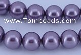CGL145 5PCS 16 inches 10mm round dyed glass pearl beads wholesale